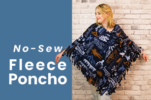 No-Sew Fleece Poncho