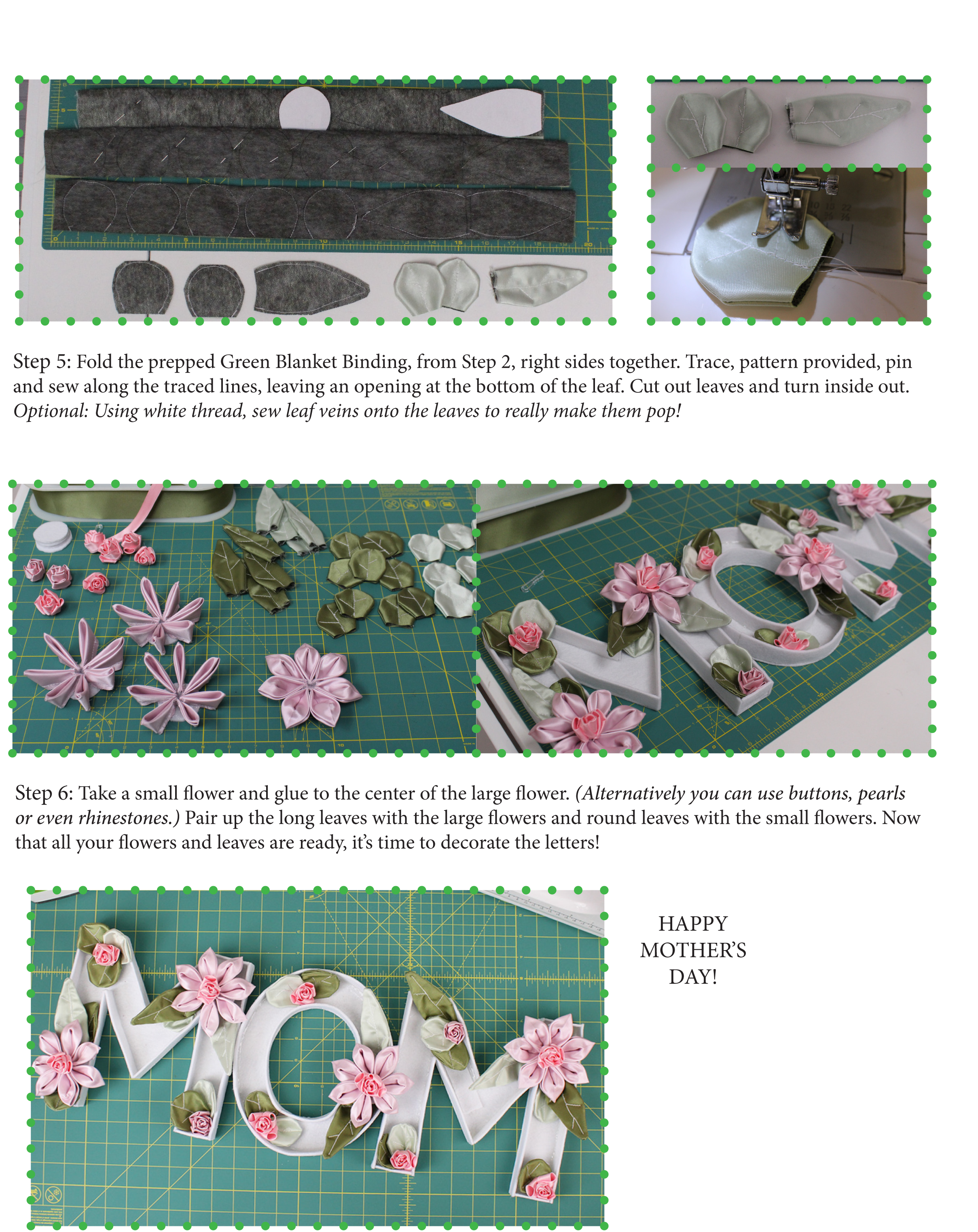 Last set of steps to creating your own 3D floral decor for your home