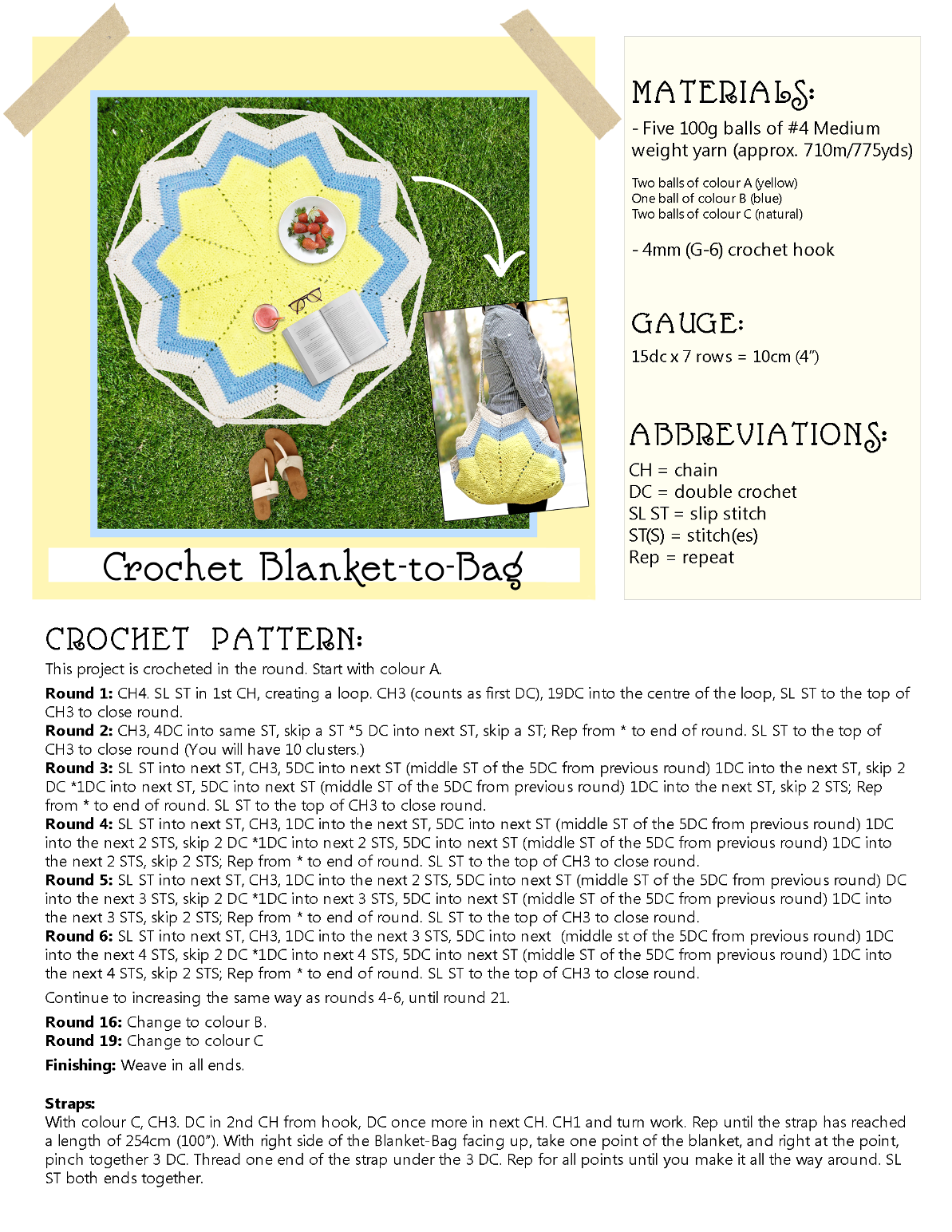 Steps to create your blanket to bag