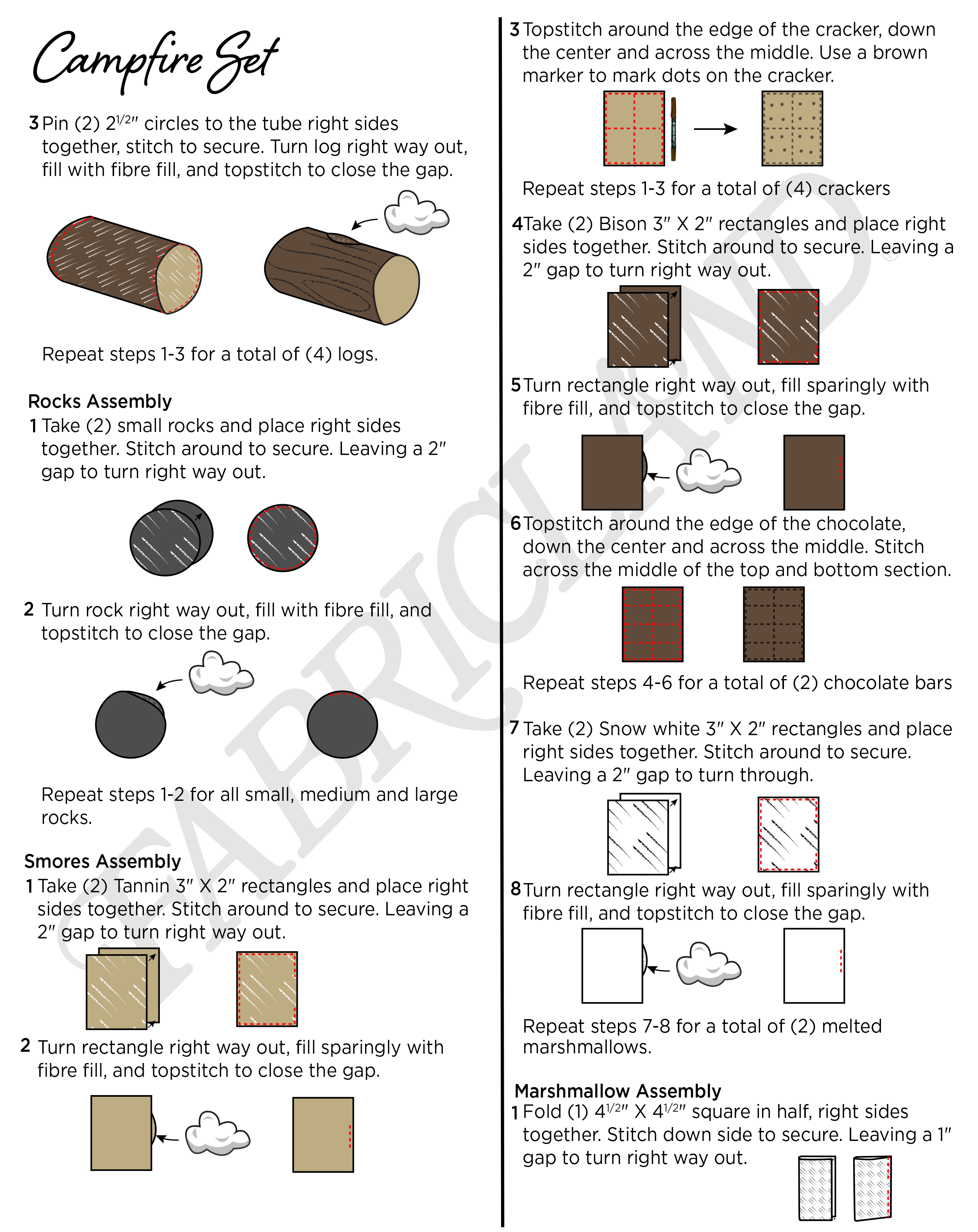 Second set of steps to creating your own campfire craft