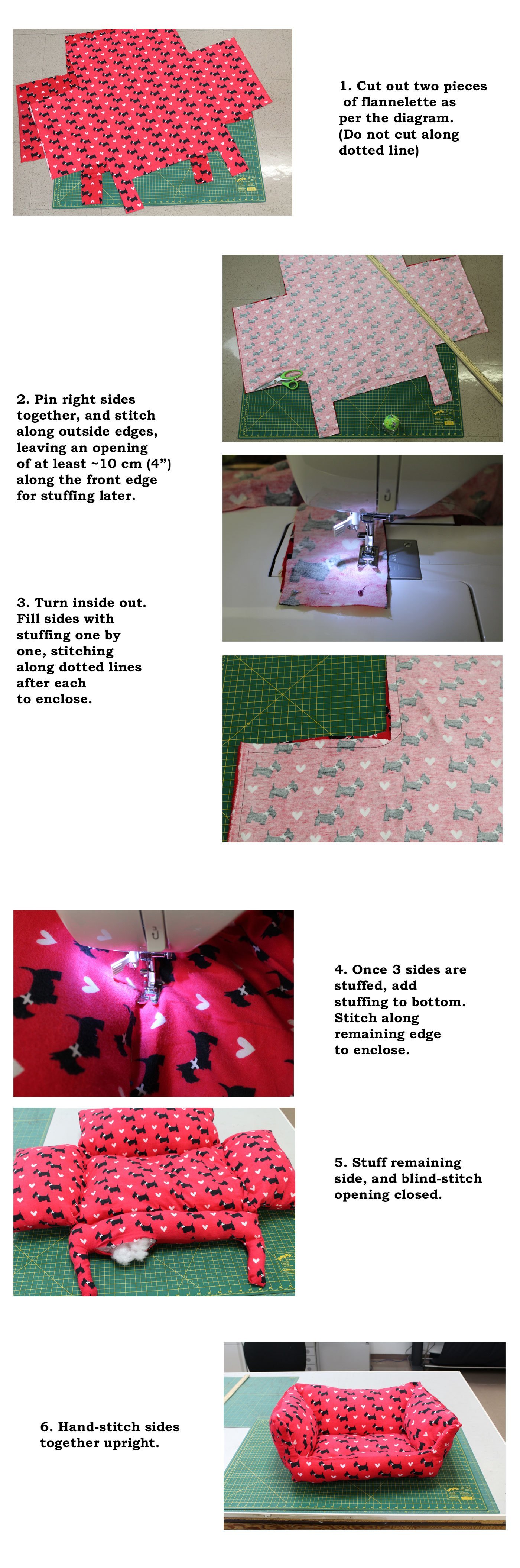 6 steps to create your own pet bed.