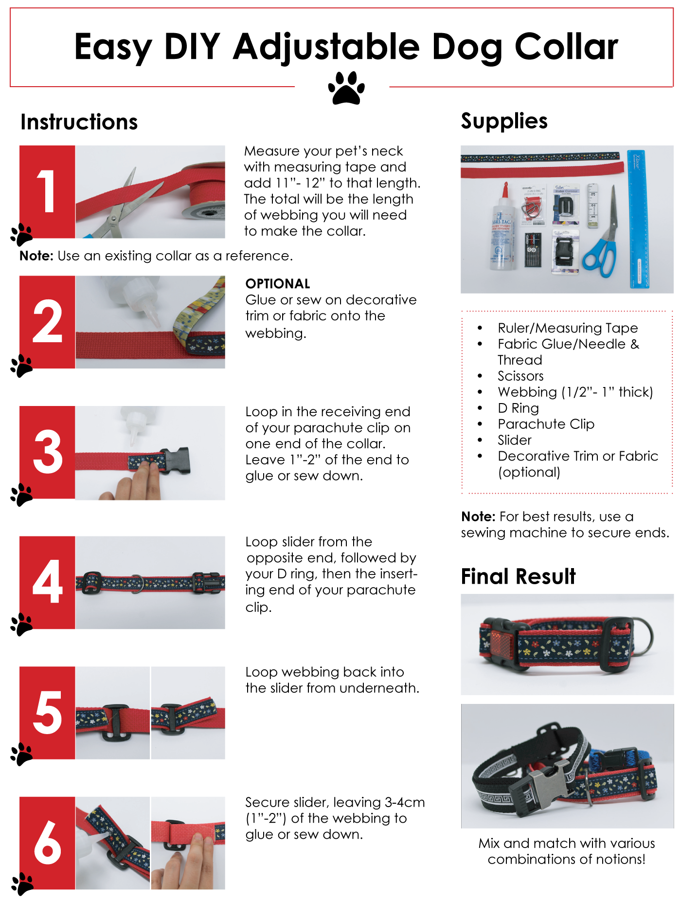 Steps to create your DIY Dog Collar