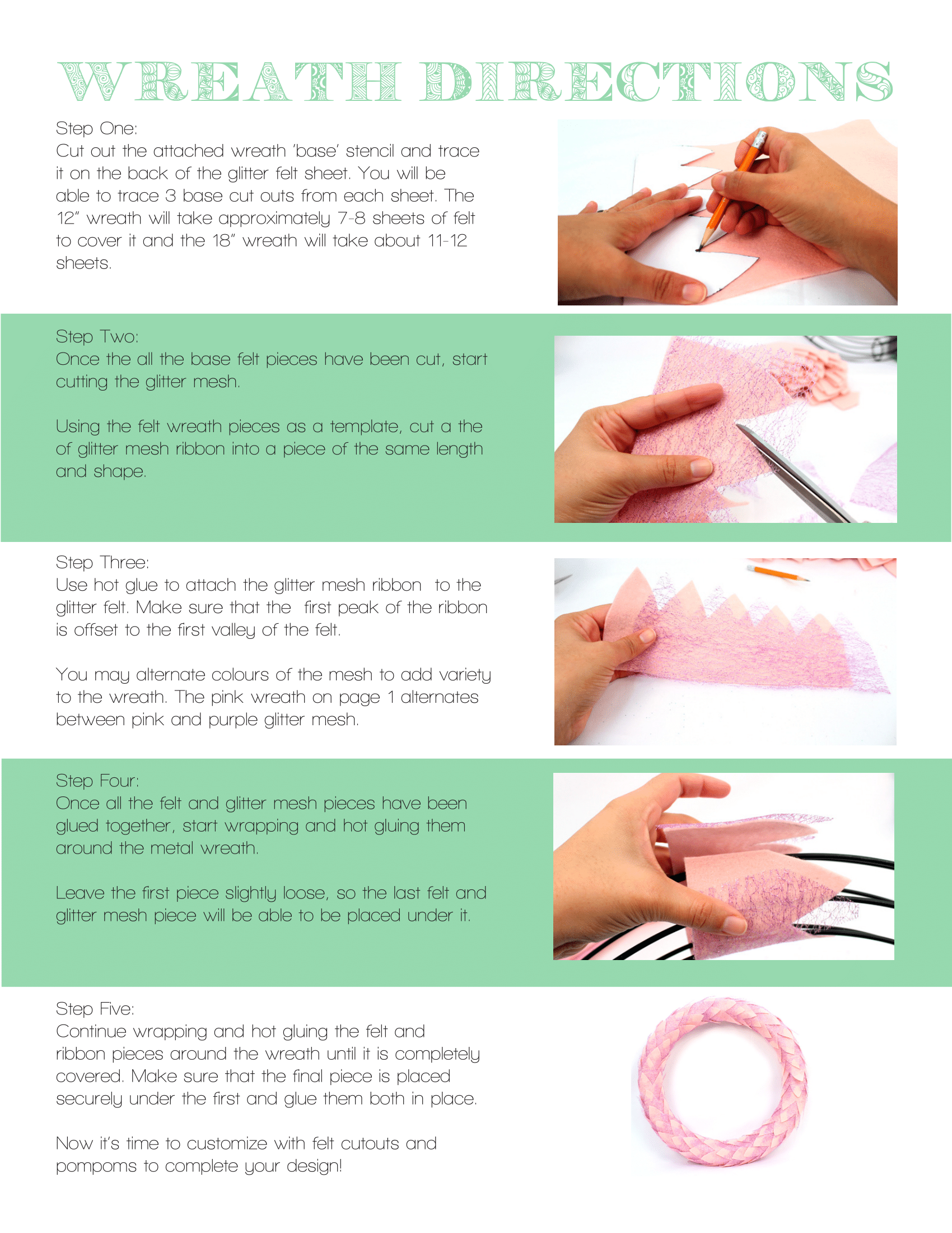 5 steps to create an Easter wreath