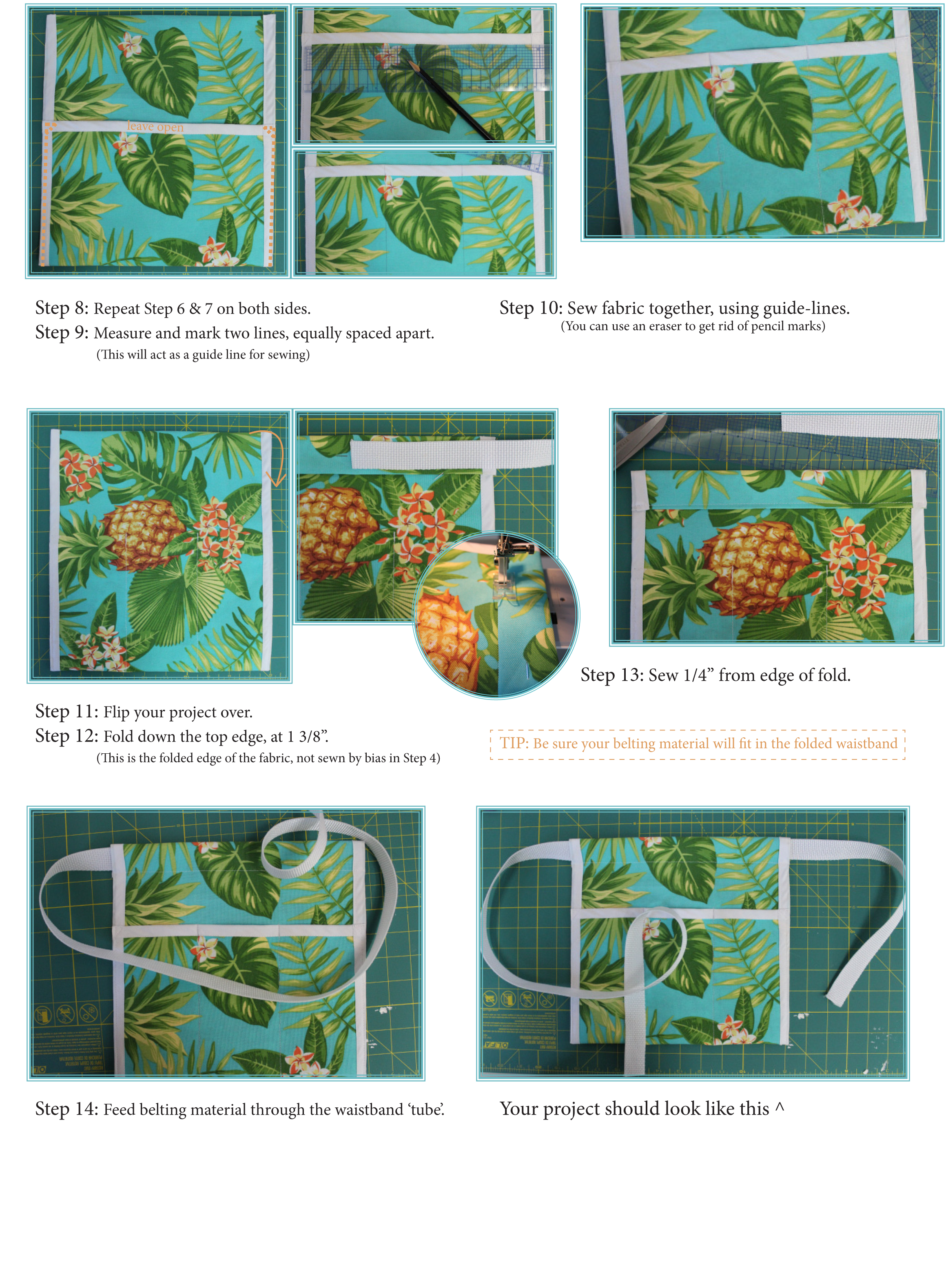 Steps to create your DIY garden apron