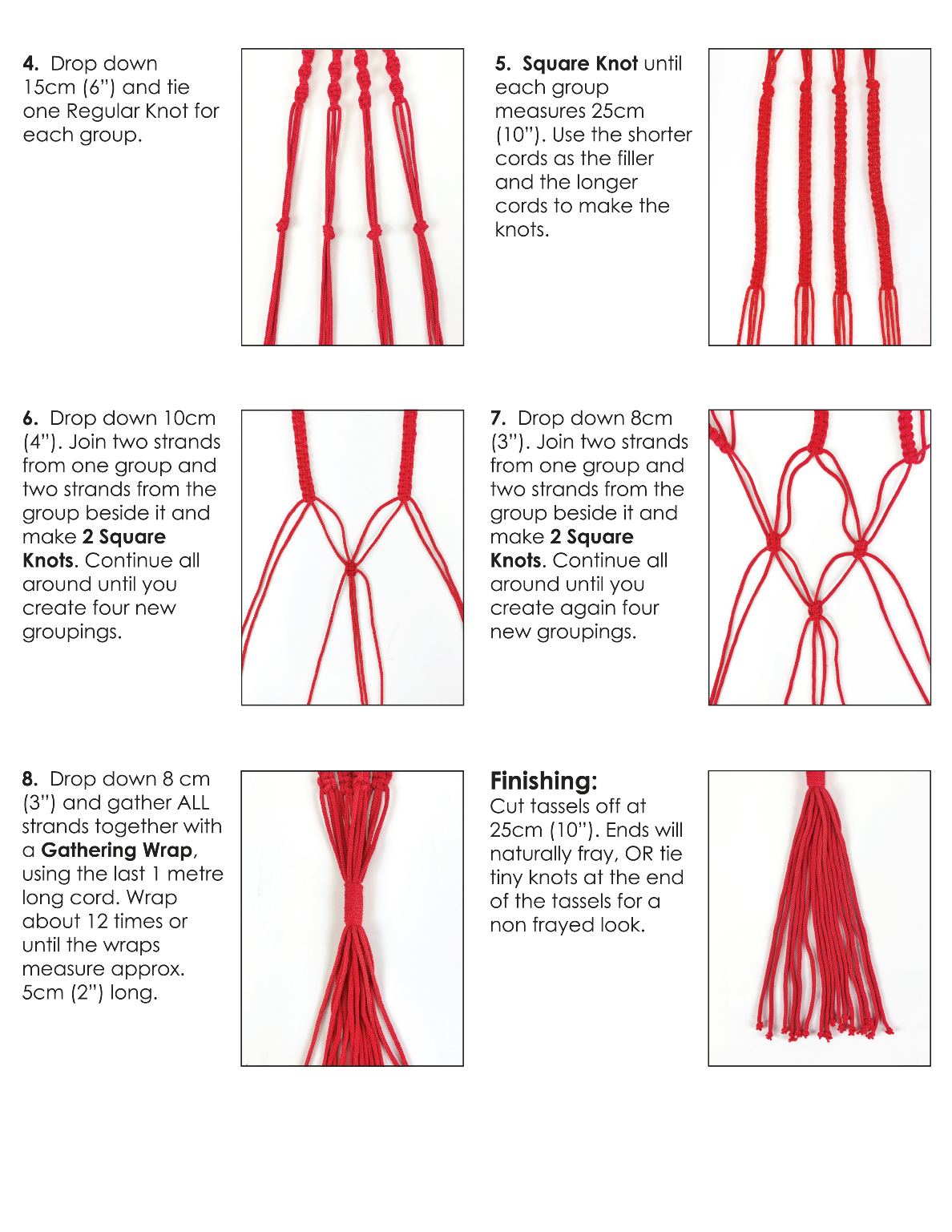 Steps to create your DIY macrame plant holders