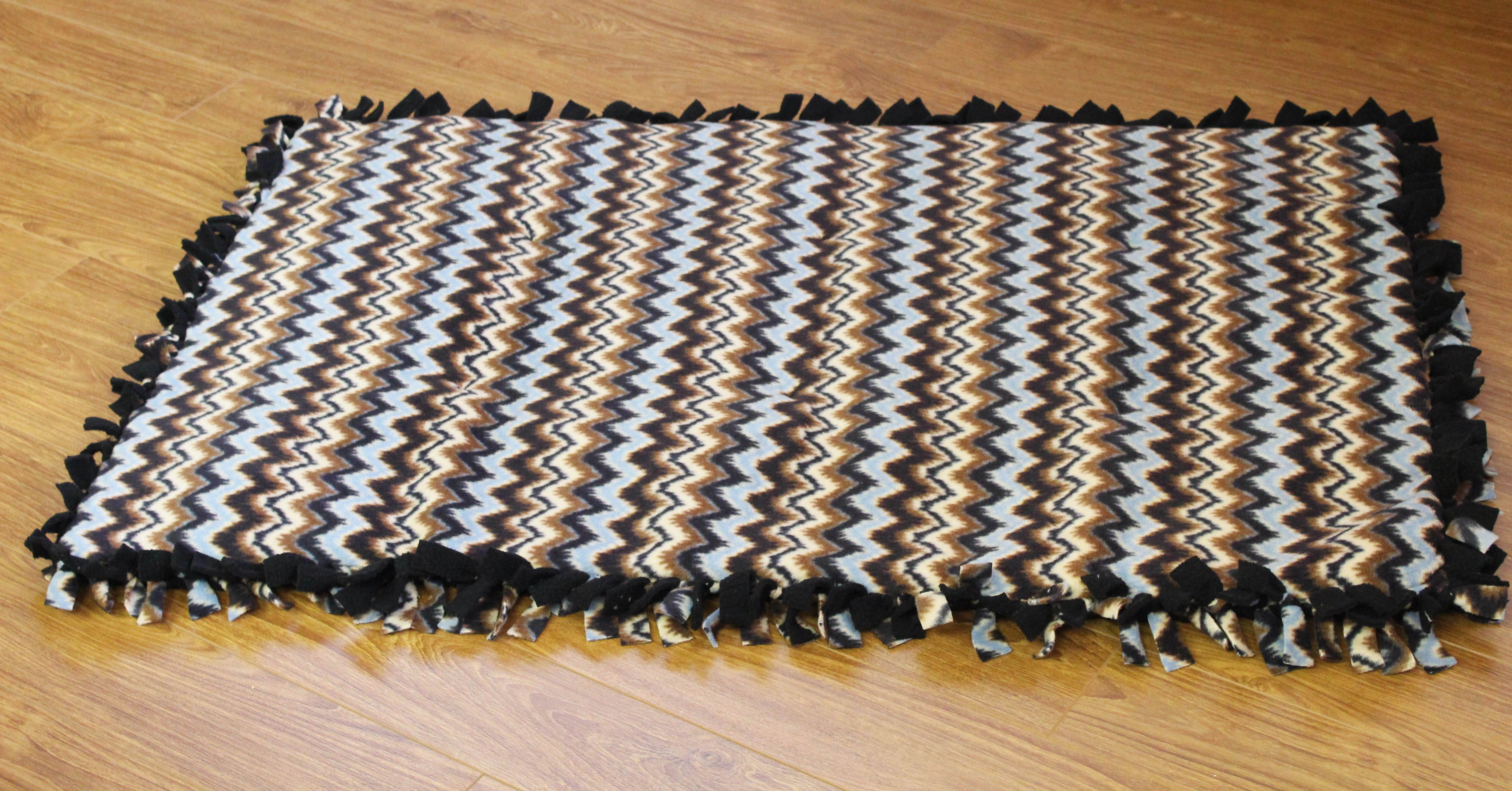 Closeup of a completed dog bed