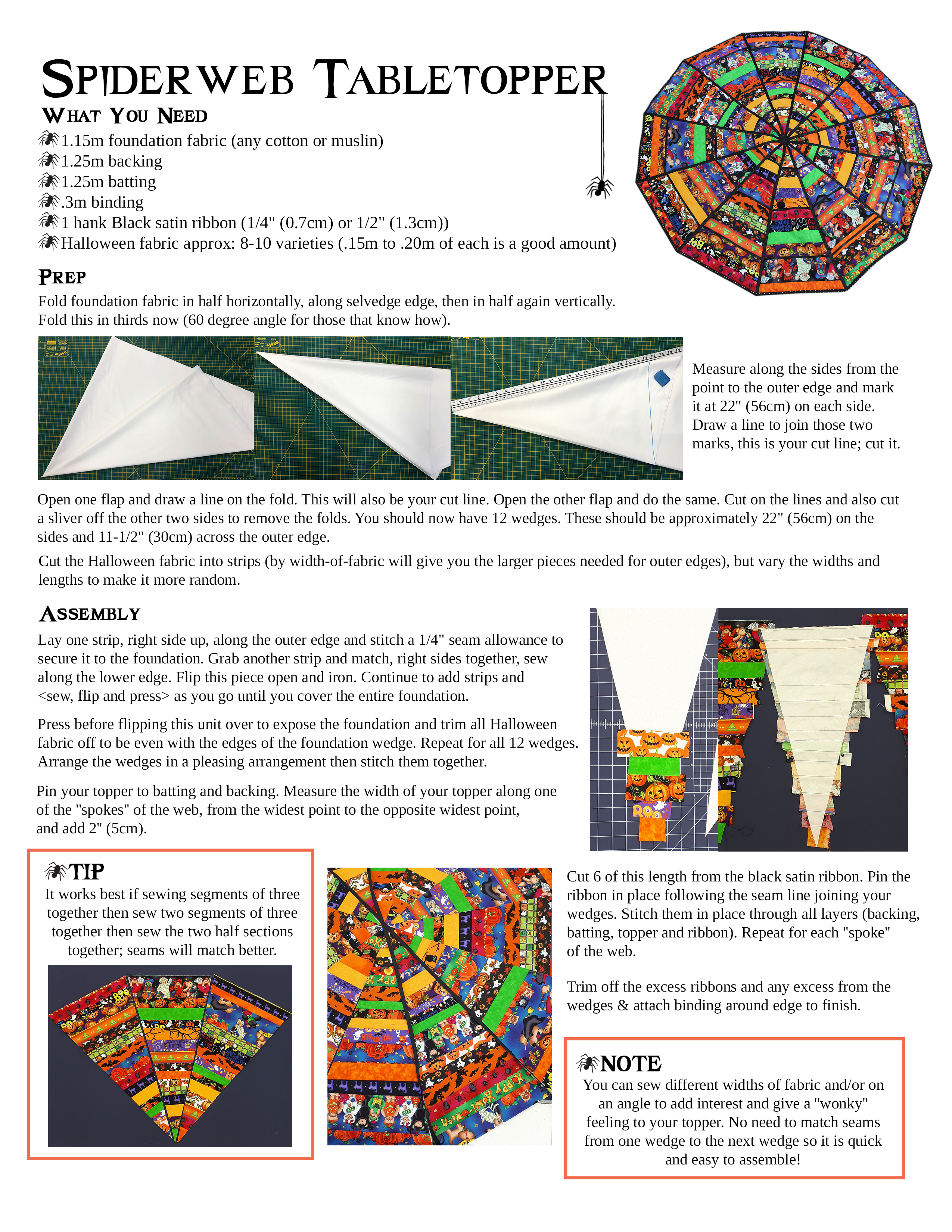 Steps to create your DIY Spiderweb Tabletopper