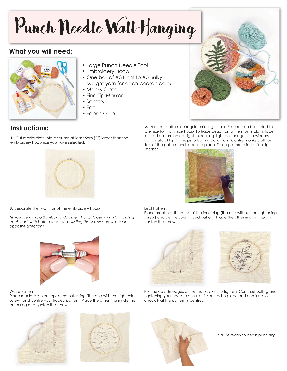 Steps to create your DIY Punch Needle